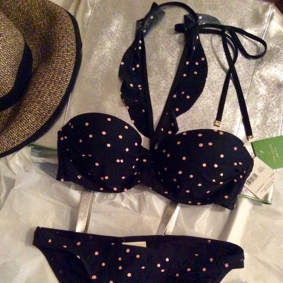 kate spade Other - KATE SPADE ANNA MARIA ISLAND RUFFLE BIKINI NWT SM